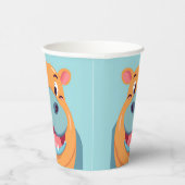 Niedliche HIPPO Face safari Wilder Dschungel Gebur Pappbecher (Rechts)