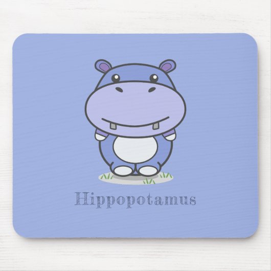 Niedliche Hippo-Maus-Pad Mousepad (Vorne)