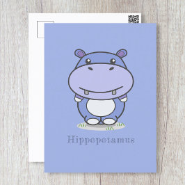Niedliche Hippo Postkarte