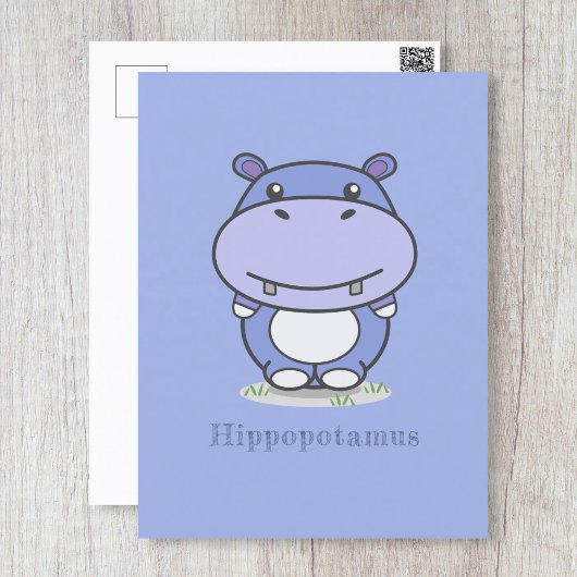 Niedliche Hippo Postkarte