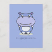 Niedliche Hippo Postkarte (Vorderseite)