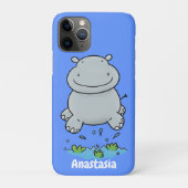 Niedliche Hippo Springen Cartoon-Abbildung Case-Mate iPhone Hülle (Rückseite)