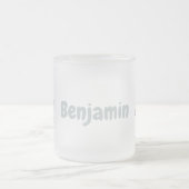 Niedliche Hippo Springen Cartoon-Abbildung Mattglastasse (Mittel)