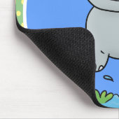 Niedliche Hippo Springen Cartoon-Abbildung Mousepad (Ecke)