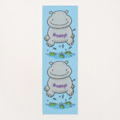 Niedliche Hippo Springen Cartoon-Abbildung Yogamatte (Vorderseite)