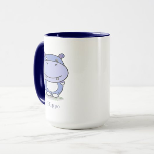 Niedliche Hippo-Tasse Tasse (Vorderseite Links)