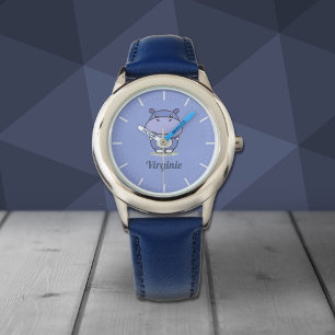 Niedliche Hippo-Uhr Armbanduhr