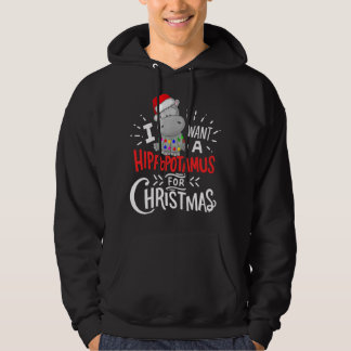 niedliche Hippo-Weihnachten - ich wollte einen Hip Hoodie