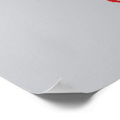 Niedliche Hippopotamus-Weihnachtsmannmütze Neujahr Poster (Ecke)