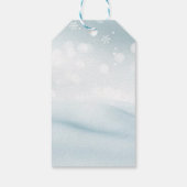 Niedliche Hippopotamus Weihnachtsmannmütze Schnee Geschenkanhänger (Rückseite)