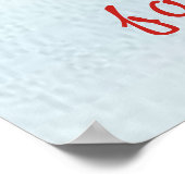 Niedliche Hippopotamus Weihnachtsmannmütze Schnee Poster (Ecke)