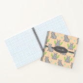 Niedliche Hippos und Blume Muster Individuelle Nam Notizblock (Innenseite)