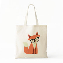 Niedliche Hipsterfox-Budget-Taschen-Tasche