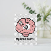 Niedliche Hirnschädigung Psychologie Neurologie Ca Postkarte (Stehend Vorderseite)
