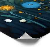 Niedliche Hirsche Blume Weidenfantasie Poster (Ecke)