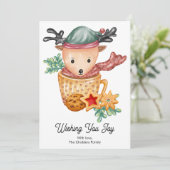 Niedliche Hirsche Tasse Weihnachten (Stehend Vorderseite)