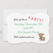 Niedliche Hirsche und Illustrierte Bunny Art Einladung (Rückseite)