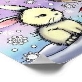Niedliche Hirsche und Illustrierte Bunny Art Poster (Ecke)