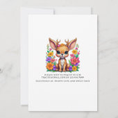 Niedliche Hirschfarbendusche Blume Einladung (Rückseite)