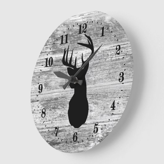 niedliche Hirschhütte Große Wanduhr (Winkel)