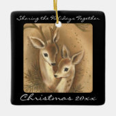 Niedliche Hirschkuchen Personalisierte Ornamente (Vorderseite)