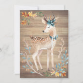 Niedliche Hirschsaunenleuchten, Holztexturendusche Einladung (Rückseite)