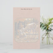 Niedliche Hirschtode & Fawn Herbst Rot Briefpapier (Stehend Vorderseite)