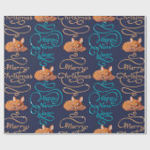 Niedliche Hirschtypografie Neues Jahr Frohe Weihna Geschenkpapier (Flach)