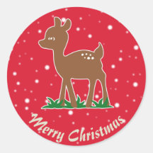 Niedliche Hirschwelpe Vintag Red Brown Frohe Weihn