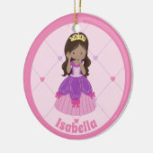 Niedliche hispanische Prinzessin Pink Custom Chris Keramik Ornament (Links)