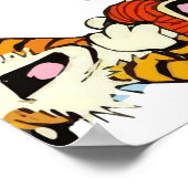 Niedliche Hobbes lachen auf den Tshirts der Bodenk Poster (Ecke)