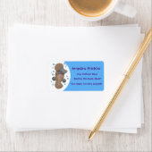 Niedliche Hochglanztuch-Cartoon-Abbildung Adressaufkleber (Insitu)