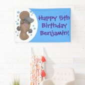 Niedliche Hochglanztuch-Cartoon-Abbildung Banner (Insitu)