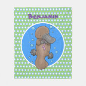 Niedliche Hochglanztuch-Cartoon-Abbildung Fleecedecke (Vorderseite)