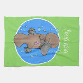 Niedliche Hochglanztuch-Cartoon-Abbildung Geschirrtuch (Horizontal)