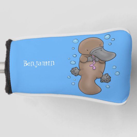 Niedliche Hochglanztuch-Cartoon-Abbildung Golf Headcover (Vorderseite)