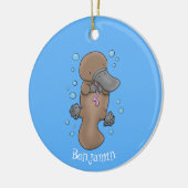 Niedliche Hochglanztuch-Cartoon-Abbildung Keramik Ornament (Links)