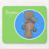 Niedliche Hochglanztuch-Cartoon-Abbildung Mousepad (Vorne)