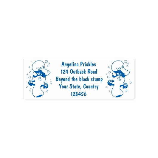 Niedliche Hochglanztuch-Cartoon-Abbildung Permastempel (Design)