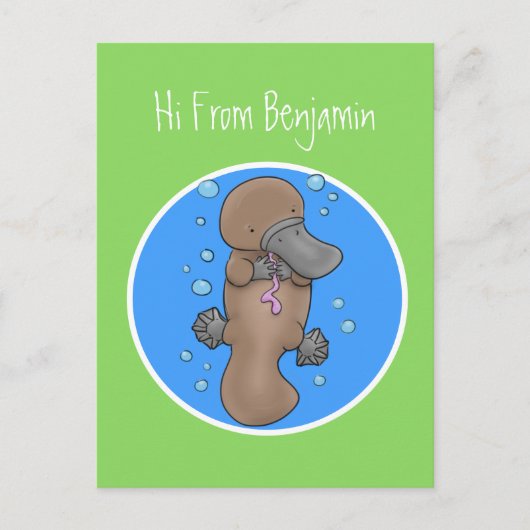 Niedliche Hochglanztuch-Cartoon-Abbildung Postkarte (Vorderseite)