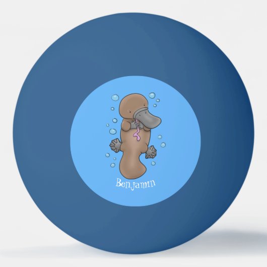 Niedliche Hochglanztuch-Cartoon-Abbildung Tischtennisball (Vorderseite)