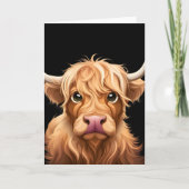 Niedliche Hochlandkuh Karte (Vorderseite)