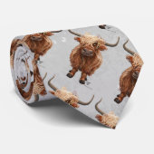 Niedliche Hochlandkuh Krawatte (Gerollt)