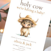Niedliche Hochlandkuh mit einem Baby Einladung