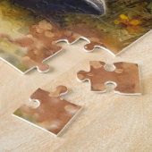 Niedliche Hochlandkuh mit Sonnenblumen Puzzle (Seite)