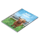 Niedliche Hochlandkuh Notizblock (Linke Seite)