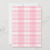 Niedliche Hochlandkuh Pink Coquette Bow Babydusche Einladung (Rückseite)