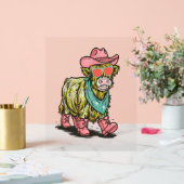 Niedliche Hochlandkuh, Western Acrylschild (Hochzeit)