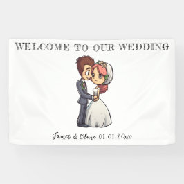 Niedliche Hochzeit Banner