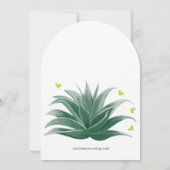 Niedliche Hochzeit der modernen Kalkgrün Einladung (Rückseite)